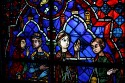 Vue des vitraux du choeur à partir des échafaudages