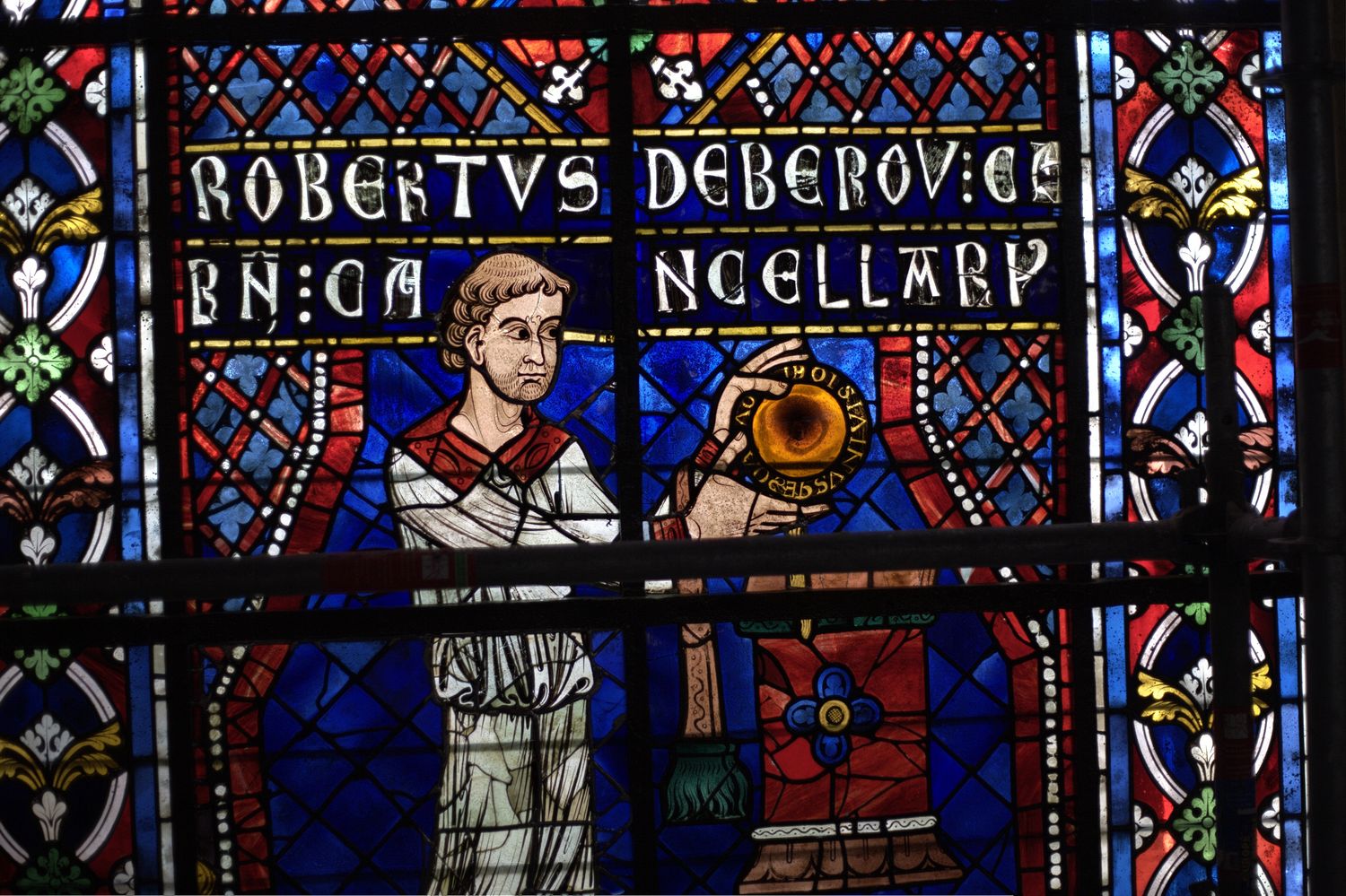 Chartres cathdrale baie 113 vue des chafaudages