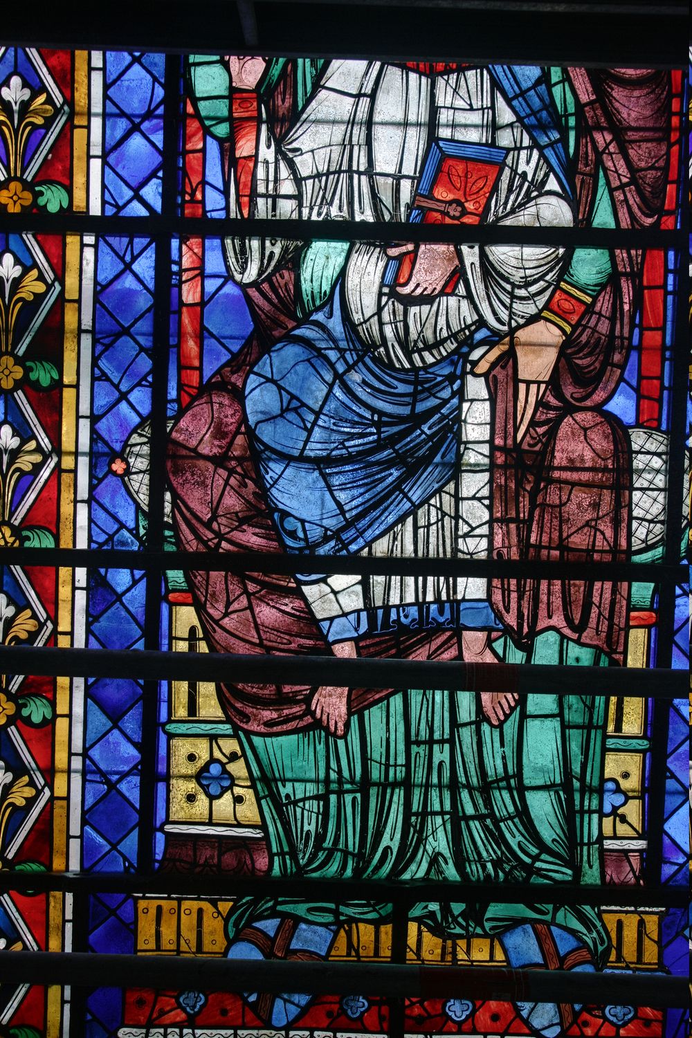 Chartres cathdrale baie 113 vue des chafaudages